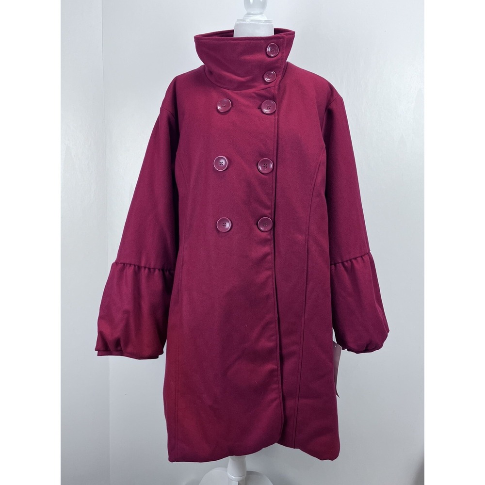 Womens Excelled Brand Wool Blend Coat Jacket Sz 3X Plus NWT Quilted Lining